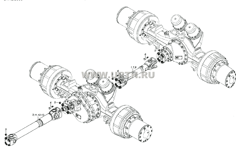 6520-2200001-40 Установка карданных валов